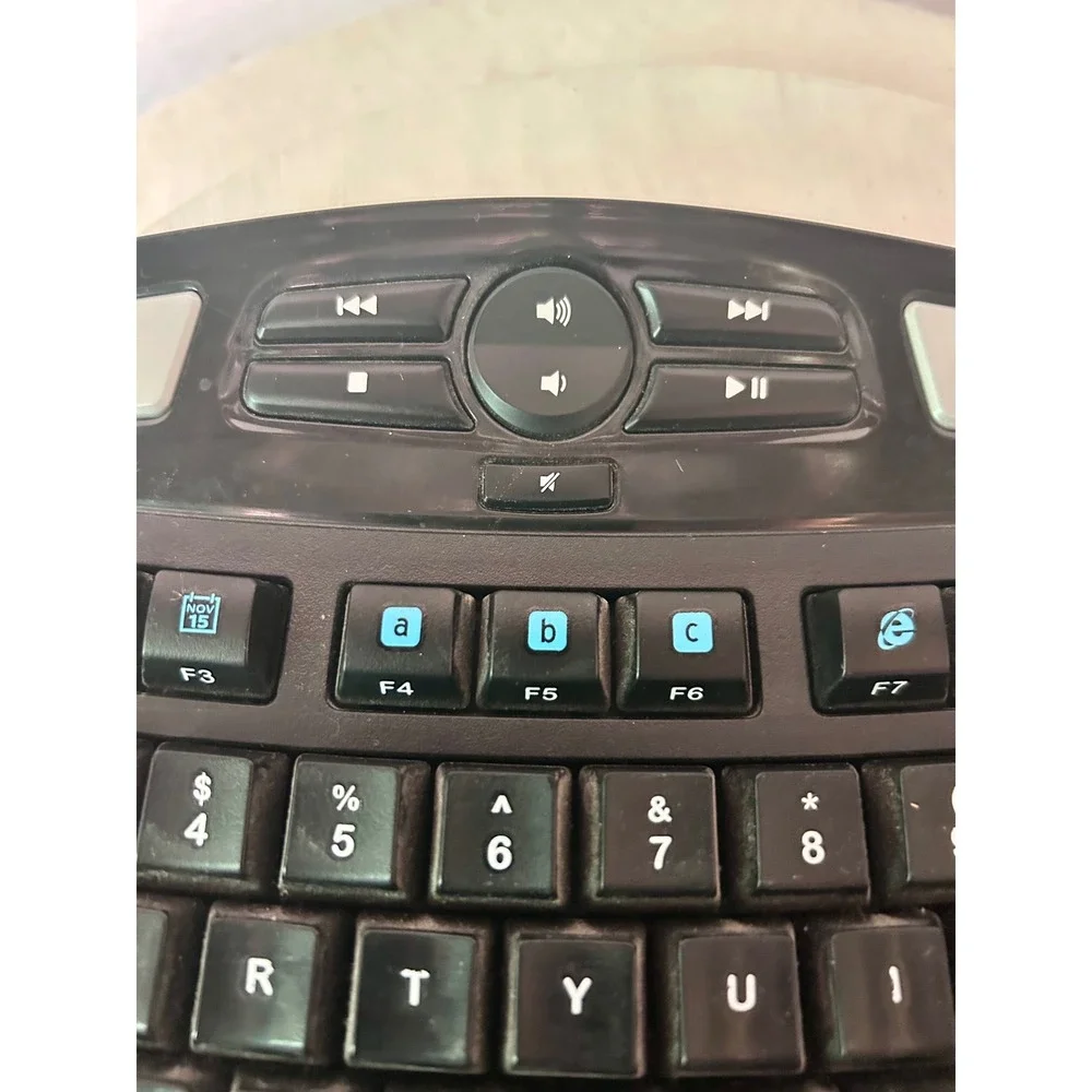 Logitech K350 Wireless Wave Keyboard Ergonomic Black K350 Y-R0053 Unifying USB